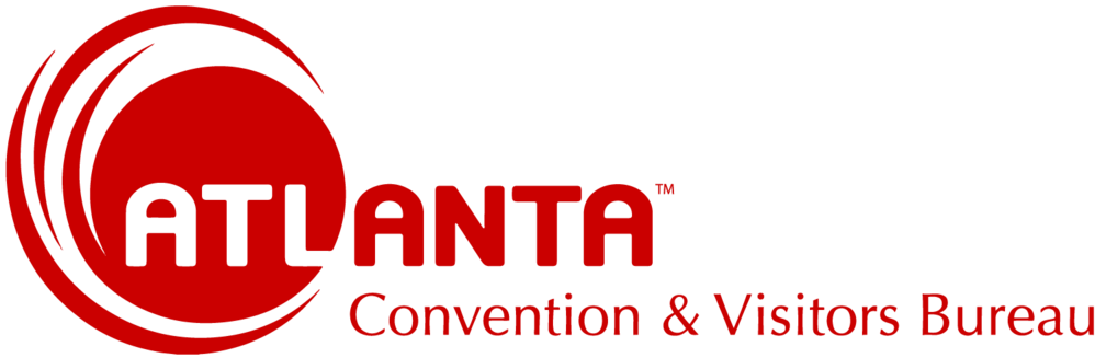 The logo for the atlanta convention and visitors bureau