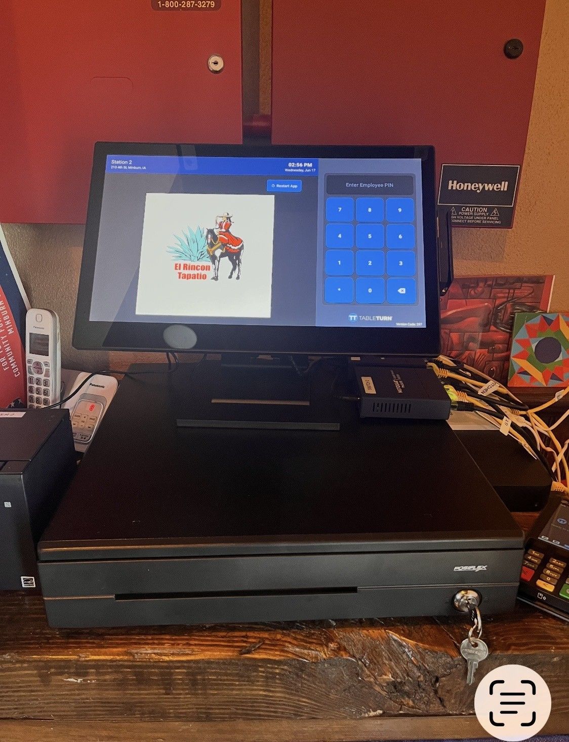 Restaurant in Minburn, Iowa with newly programmed Table Turn POS system installed by Pater Payment Company.