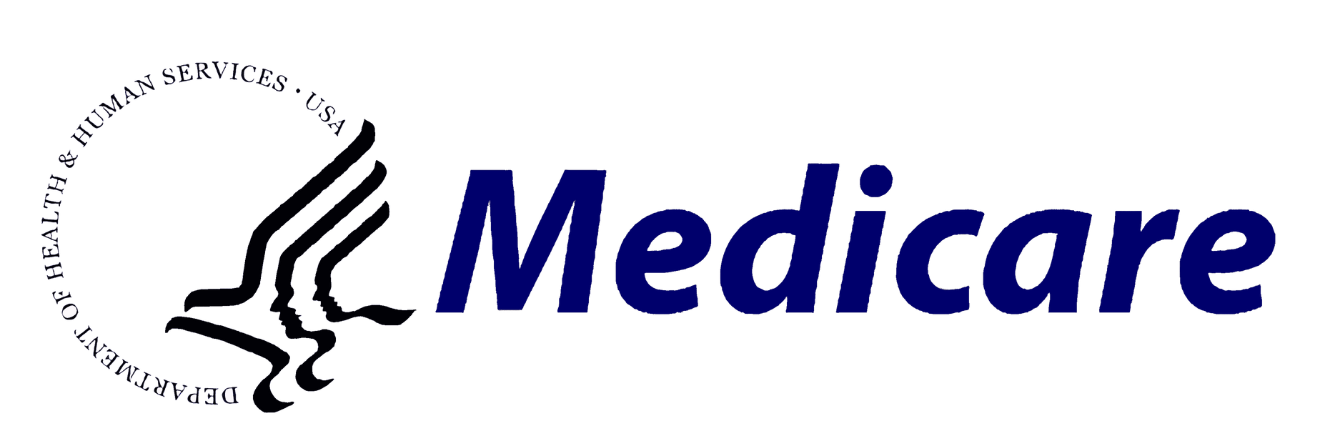 A logo for medicare is shown on a white background.