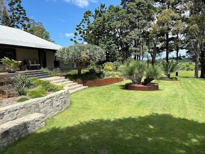 A Large Lush Green Lawn in Front of a House Surrounded by Trees — Tim Williams Landscapes in Wollongbar, NSW