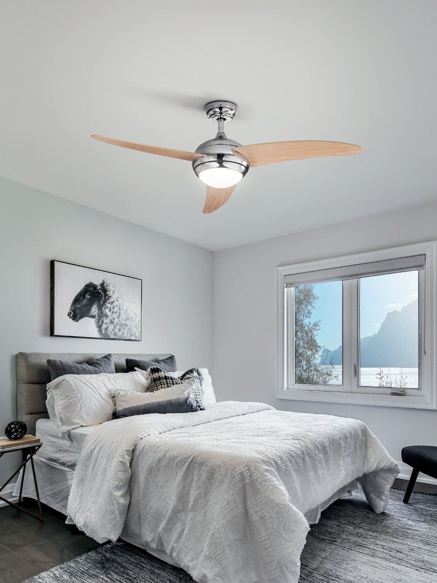 lampadario con ventilatore