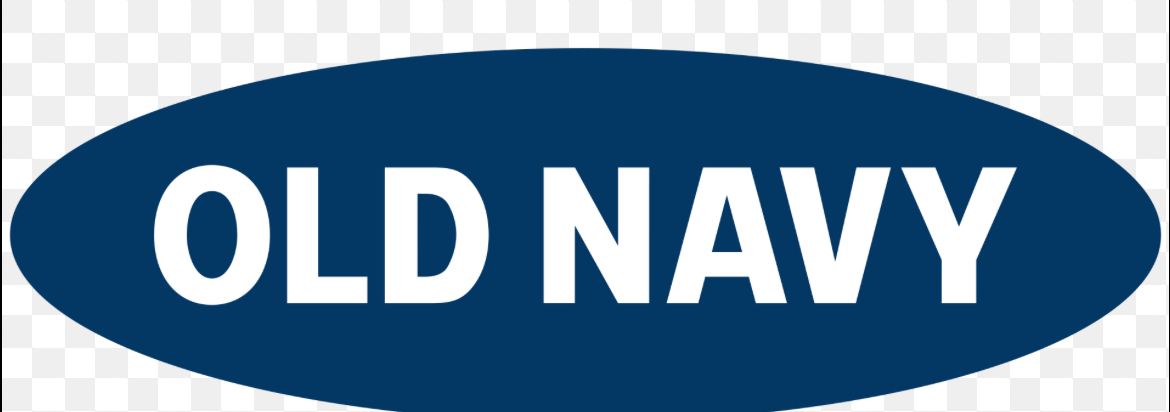 A blue old navy logo on a white background