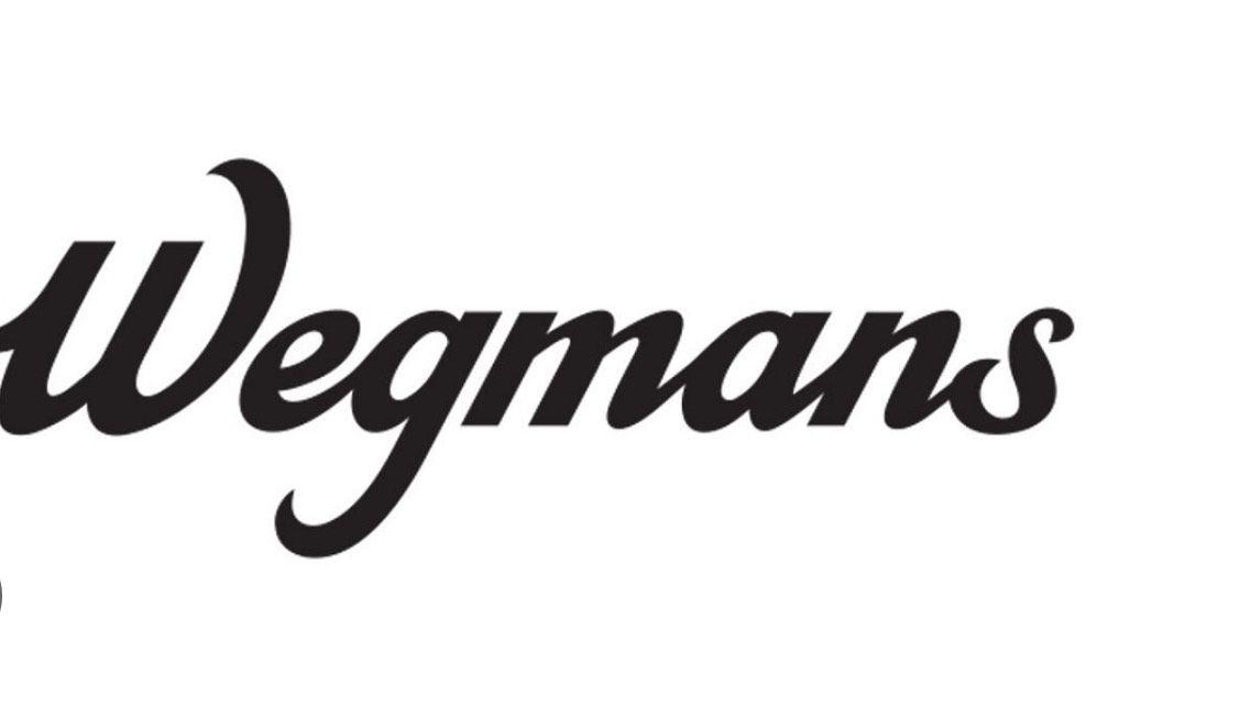 A black and white logo for wegmans on a white background.