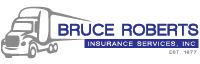 Logo of Bruce Roberts Insurance Services, Inc. Features a truck graphic and company name in blue.