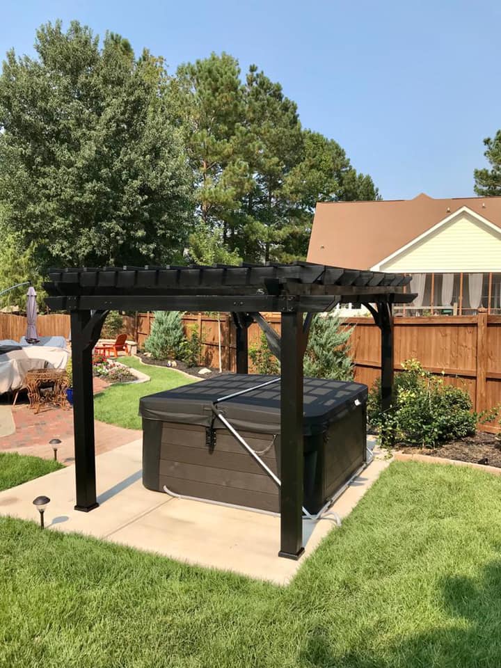 pergola paint completed