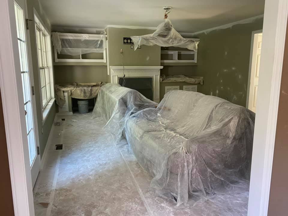 covered furnishings for painting