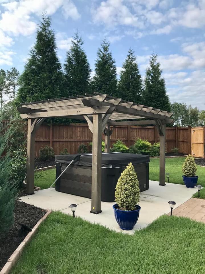 pergola paint before