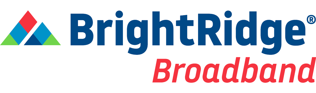 The logo for brightridge broadband is shown on a white background.