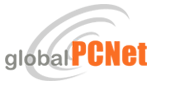 A logo for a company called global pc net