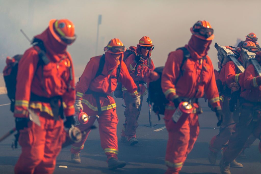 Incarcerated Firefighters during the January 2025 Southern California wildfires (Photo: Getty Images