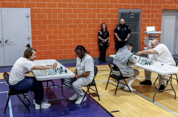 Participants in Minnesota’s first prison chess tournament at MCF-Stillwater (Kerem Yücel /MPR News)