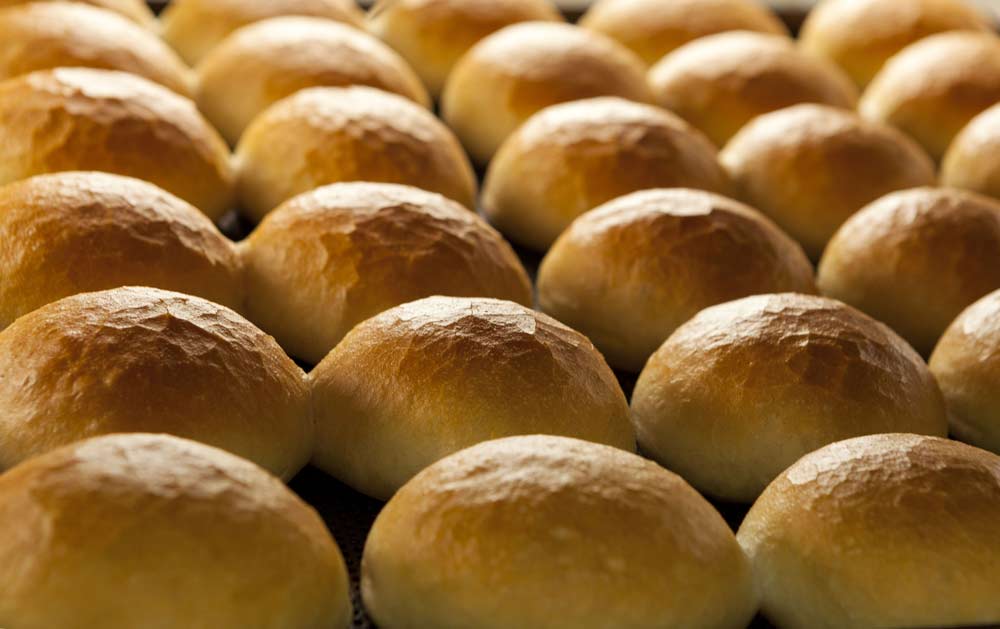 Freshly baked, warm and delicious small breads