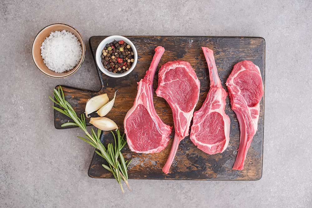 Lamb chops, raw
