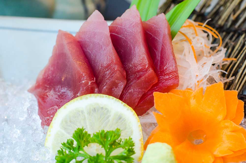Sashimi from tuna