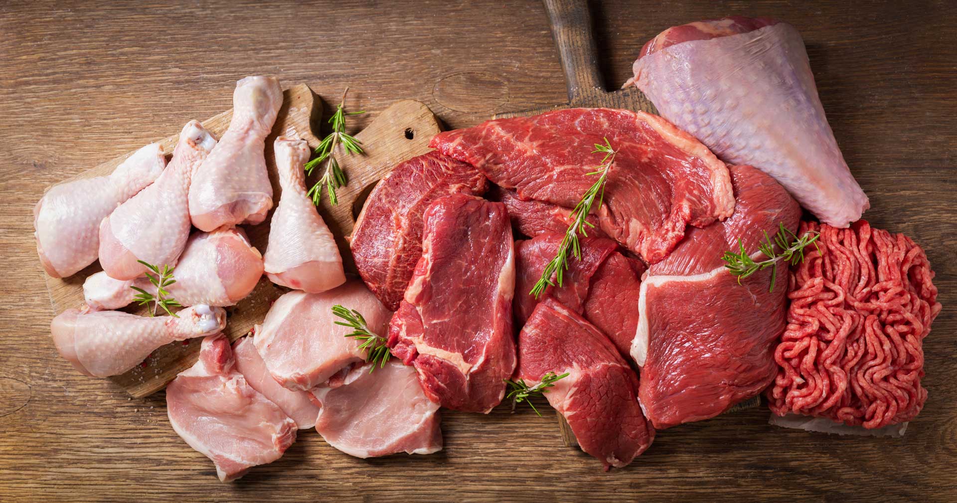 Various-types-of-fresh-meat--pork--beef--turkey-and-chicken