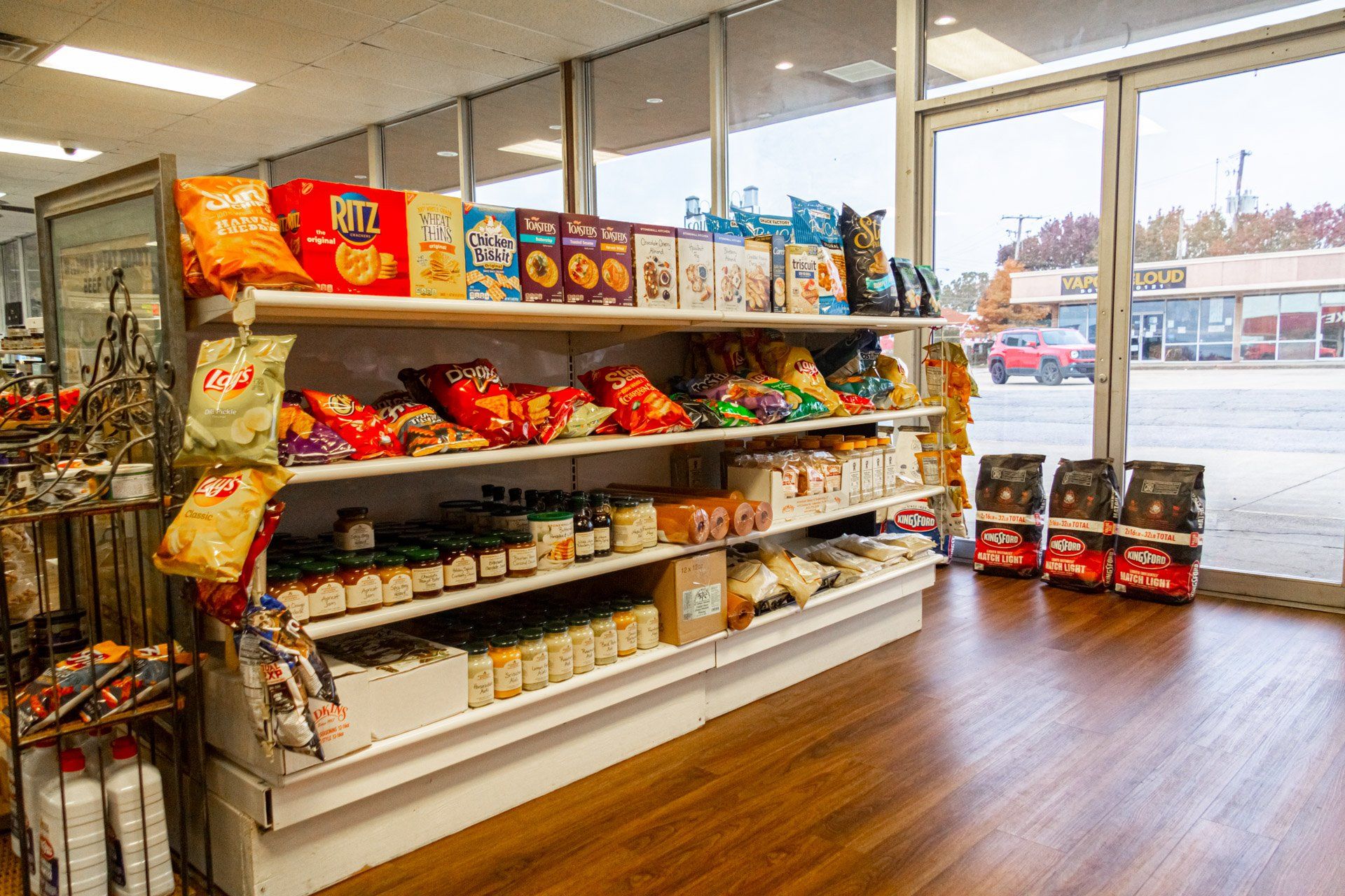 A grocery store filled with lots of food and snacks.