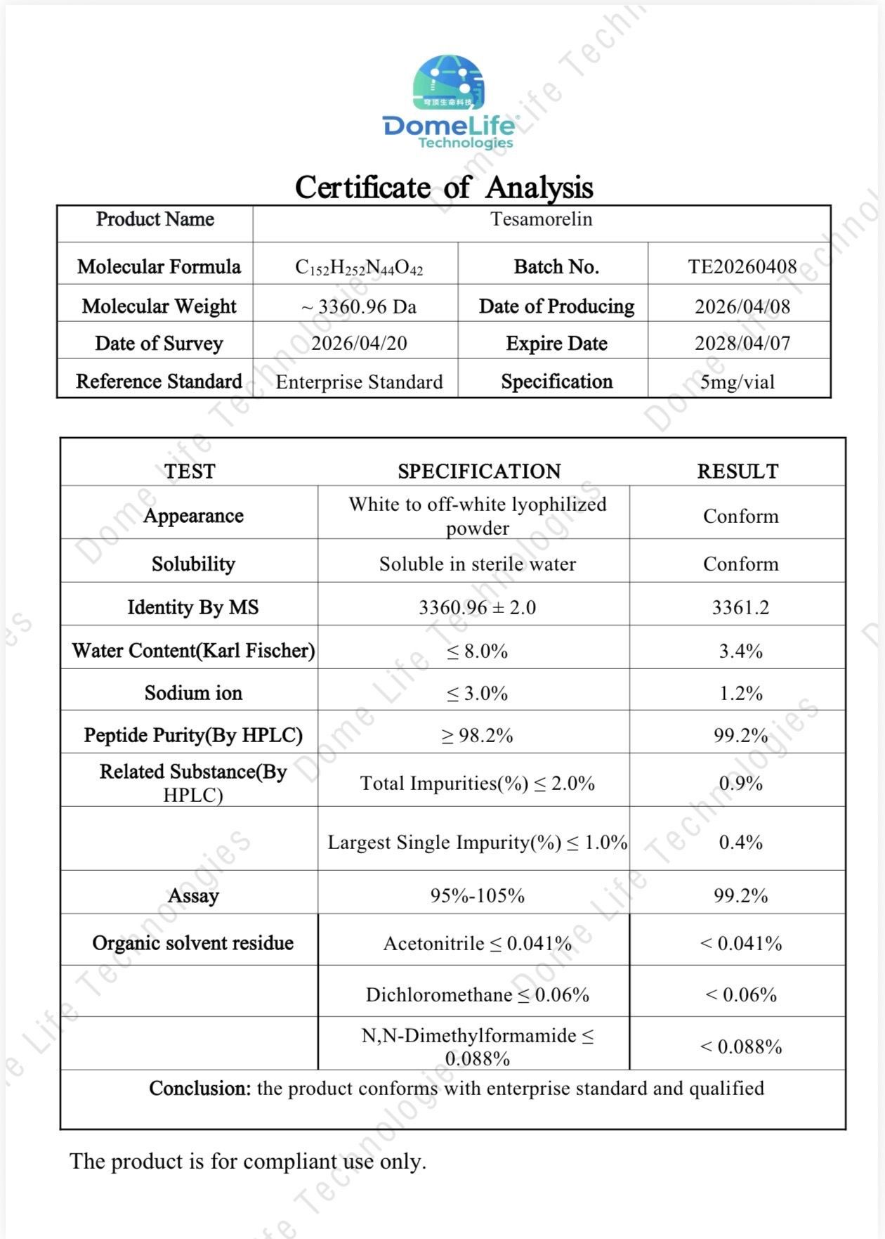 Tesamorelin 10mg