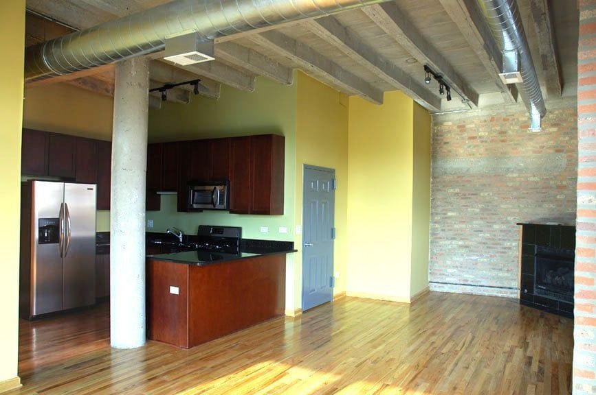 The inside of a building that is being built