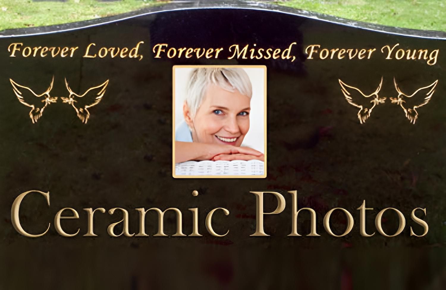 A gravestone with a picture of a woman — Mid Coast Funeral and Cremation Service In Port Macquarie, NSW