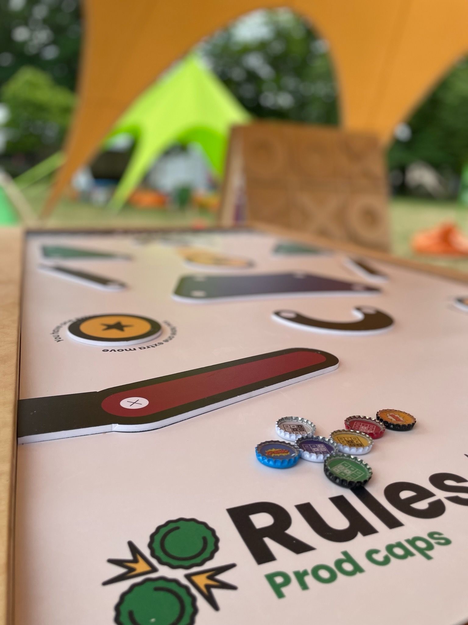 stół do gry w kapsle w grę pyrganiec