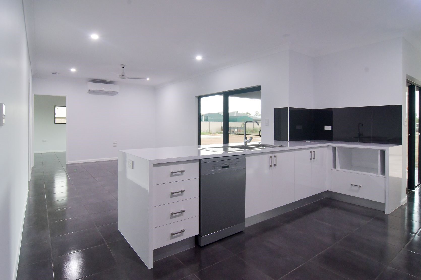 Kitchen with cabinets and sink — Cabinet-making in Mareeba, QLD