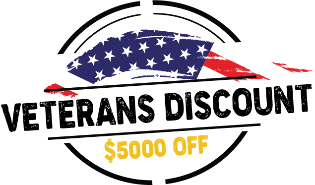 a picture of an american flag with $ 5000 off written below it .