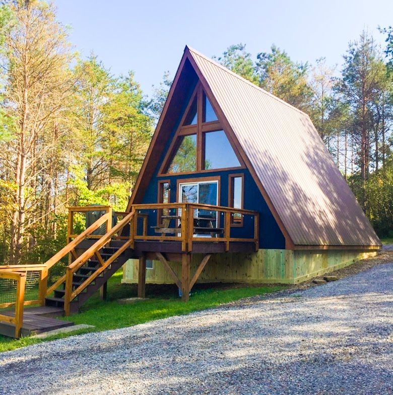 A porch is being built on the side of a house.