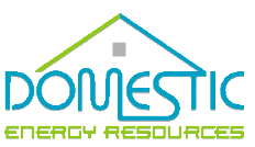 The logo for domestic energy resources shows a house with a roof.