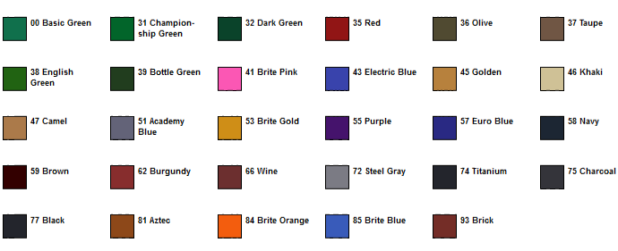 Pool Table Fabric Colors in Dayton