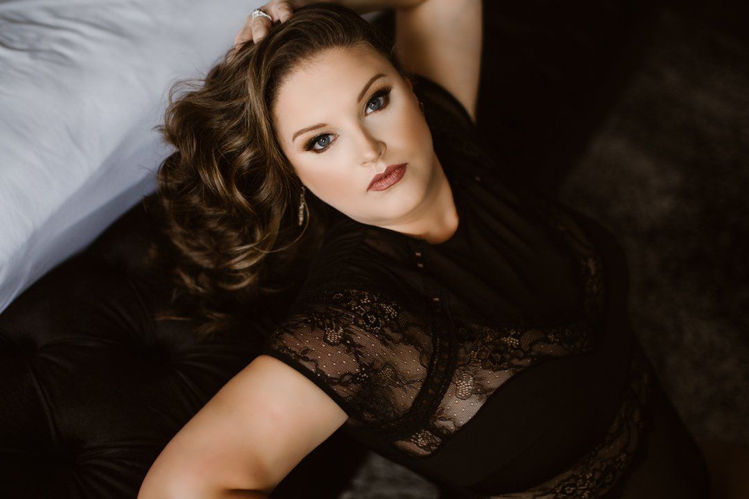Beautiful Black Lingerie Boudoir Session