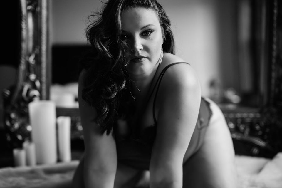 40 year old mother in boudoir shoot