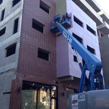 A blue crane with the number s-60 on it