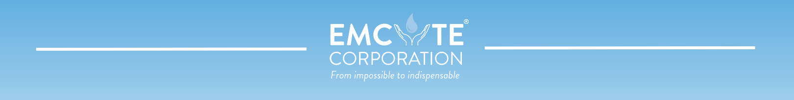 A blue background with the word emc on it