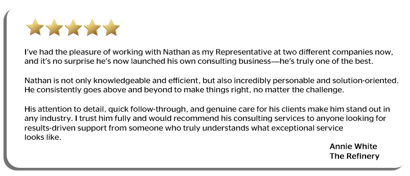 A review from a customer with five stars on it