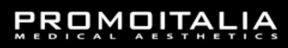 A black and white logo for promoitalia medical aesthetics