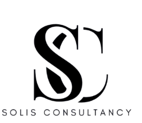 A black and white logo for solis consultancy