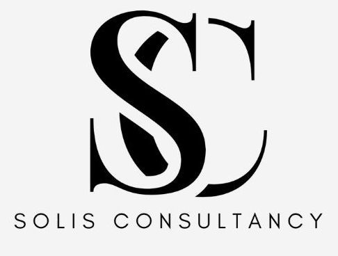 A black and white logo for solis consultancy
