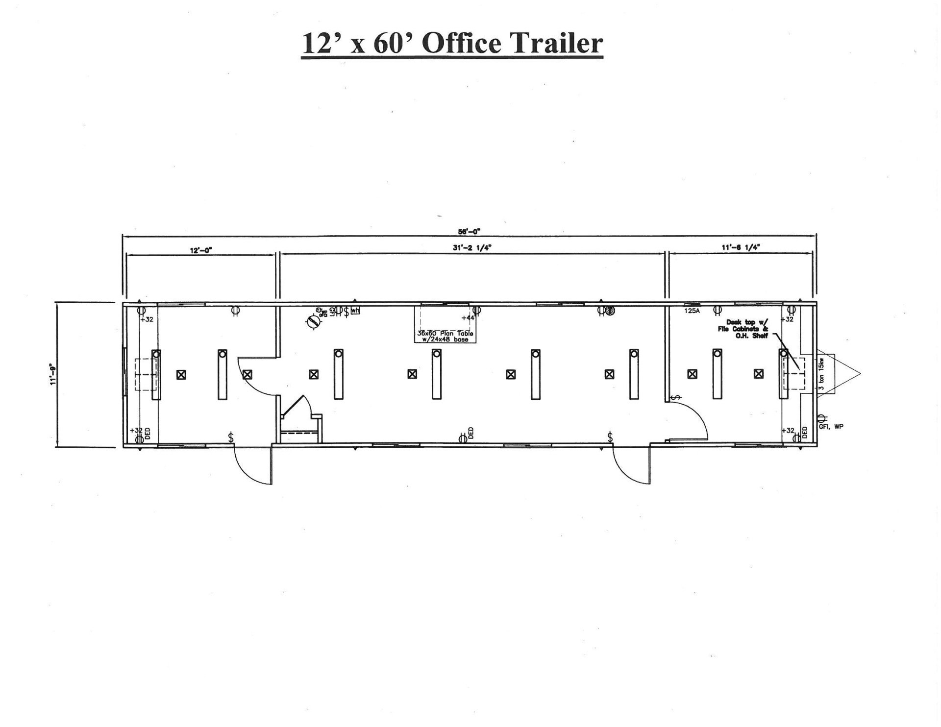 12×60 office trailer — Windber, PA — D. Edward Leasing