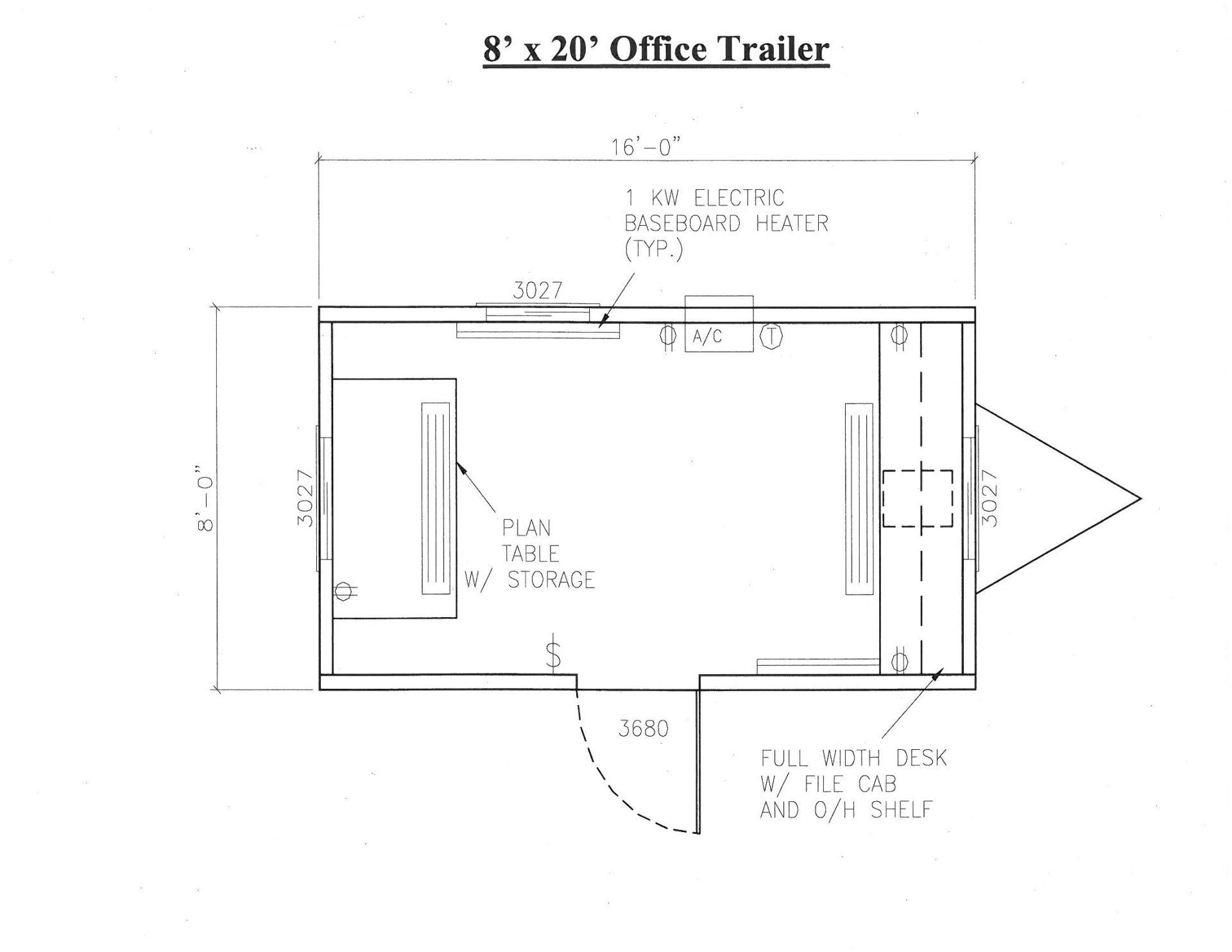 8×20 office trailer — Windber, PA — D. Edward Leasing
