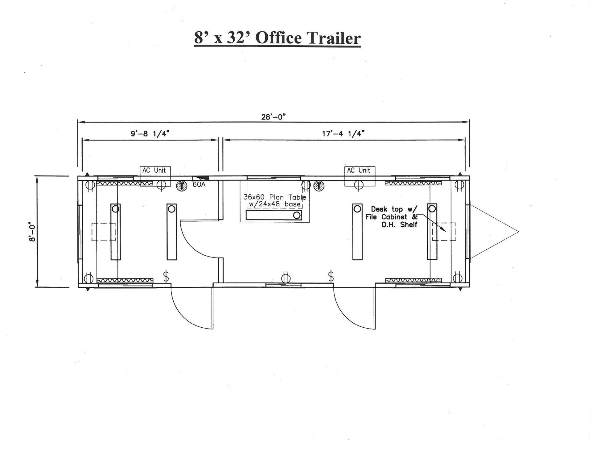 8×32 office trailer — Windber, PA — D. Edward Leasing