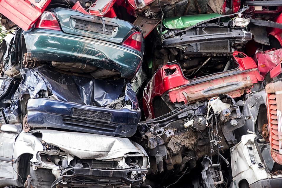 Pile of Cars, Various Colors, in A Junkyard — Jap Performance T/A All Tuggerah City Auto Dismantlers in Lake Macquarie, NSW