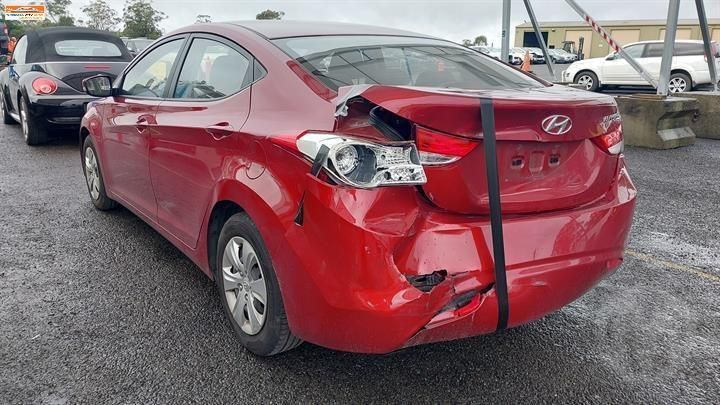 Hyundai Elantra with Significant Rear-End Damage — Jap Performance T/A All Tuggerah City Auto Dismantlers in Bateau Bay, NSW