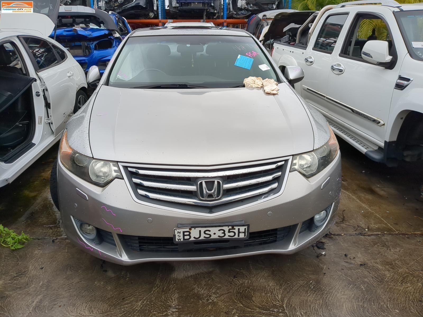 A Silver Honda Accord Sedan in A Scrap Yard — Jap Performance T/A All Tuggerah City Auto Dismantlers in Newcastle, NSW
