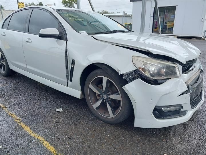White Sedan with Significant Front-End Damage — Jap Performance T/A All Tuggerah City Auto Dismantlers in Tuggerah, NSW