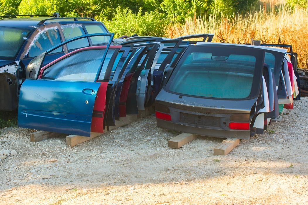 Car Doors and Rear Hatches in A Junkyard — Jap Performance T/A All Tuggerah City Auto Dismantlers in Umina Beach, NSW