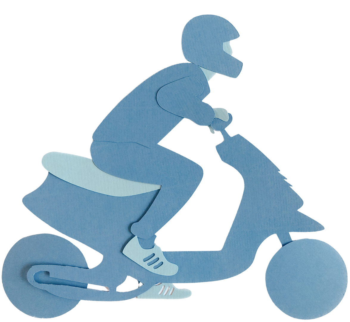 De jongere zit zelf aan het stuur en heeft de regie. 