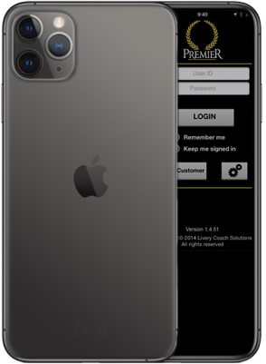a black iphone with a premier app on the screen