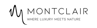 A black and white logo for montclair where luxury meets nature
