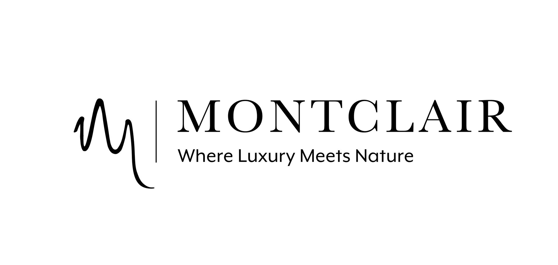 A black and white logo for montclair where luxury meets nature.