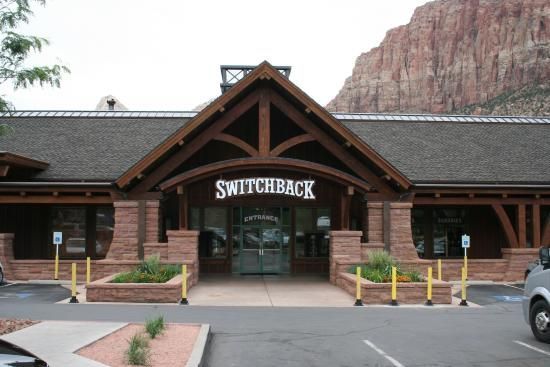 A building with the word switchback on it
